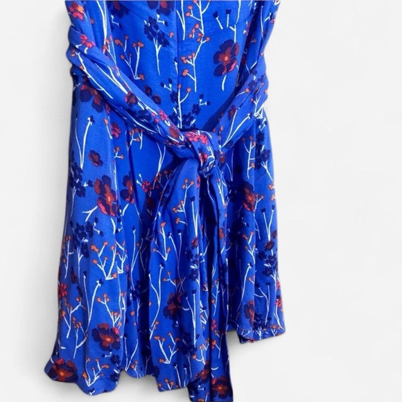 Free People Blue Floral Playsuit Romper Women’s Size 4 - Picture 6 of 8
